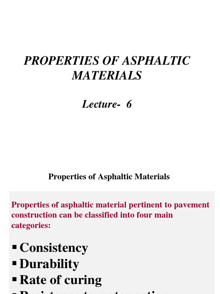 Properties of Bituminous Materials | PDF | Asphalt | Road Surface