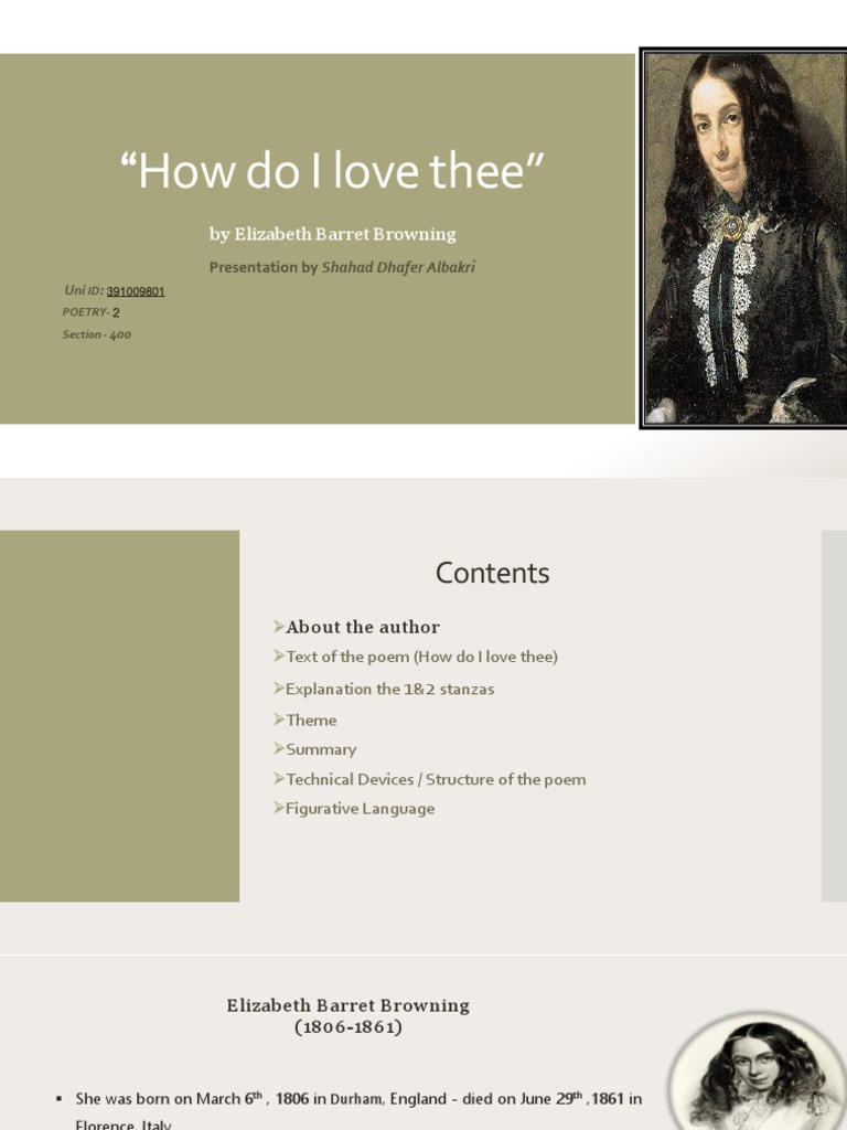 How Do I Love Thee PDF Poetic Form Poetry