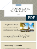 Paghahanda Sa Pagsasalin