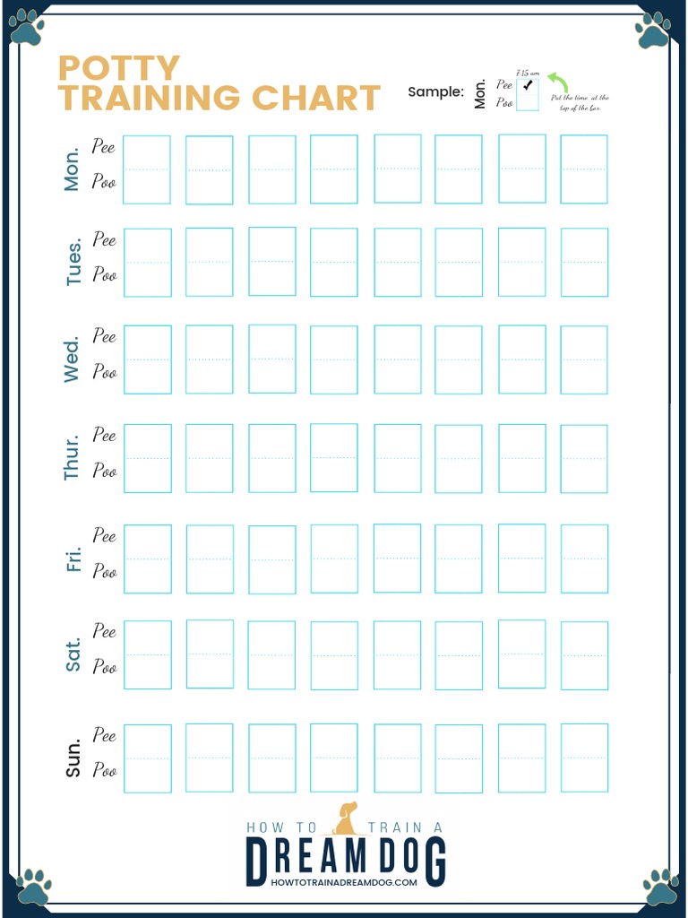 Puppy Potty Training Chart PDF