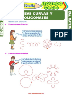 Líneas Curvas y Poligonales para Segundo Grado de Primaria