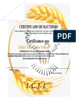 Certificados CRISTIANA JEHOVÁ JIREH