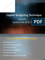 3815capital Budgeting Technique