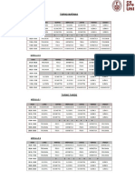 Horario del Pre Admisión 2021-2