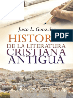 GONZÁLEZ, Justo L. Historia De La Literatura Cristiana Antigua