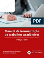 Manual de Normalização de Trabalhos Acadêmicos 2019