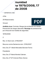 STSJ Comunidad Valenciana 1979/2008 Recurso contra Sentencia accidente trabajo