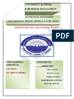 C.S.J.M. University Kanpur Institute of Business Managment: Branch-Finance and Control 4 Sem