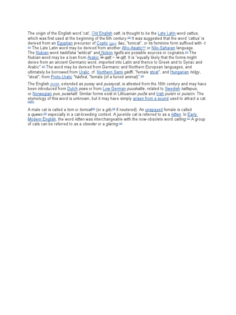 Old English Late Latin Egyptian Coptic Afro-Asiatic Nilo-Saharan Nubian ...
