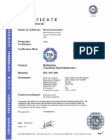 Fluke 87-5-TUVSUD Certificate - of - Conformity