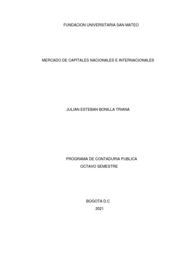Mercado de Capitales y Globalización | PDF | Crecimiento económico ...