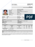 Bangladesh Public Service Commission: User Id: Csardfnl BPSC Form - 1