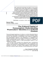 The Cultural Capital of Consumption: Understanding Postmodern' Identities in A Cultural Context