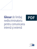 Glosar de limbaj nediscirminatoriu pentru comunicarea internă și externă