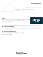 Hommes et MigrationsChine-diaspora vers l'intégration à l'économie mondiale