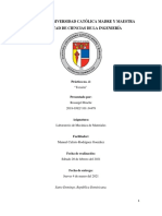 Práctica #4 - Lab. Mecánica de Materiales I - Rosangel Brache 10134478