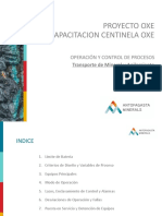 OPERACIÓN Y CONTROL DE PROCESOS Transporte de Mineral y Apilamiento - Minera Antofagasta Minerals.