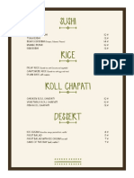 Sushi, Rice and Roll Chapati Menu