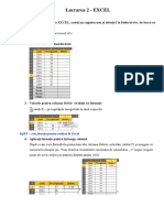 Lucrarea 2 - EXCEL