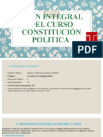 Plan Integral Del Curso Constitución Politica