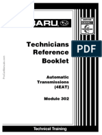 Subaru Automatic Transmissions 4EAT Module 302 Technicians Reference Booklet