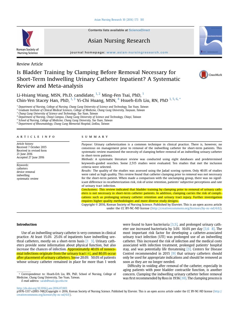 Article Bladder Retraining PDF Urinary Incontinence Urinary Tract