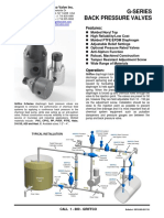 G-Series Back Pressure Valves: Features