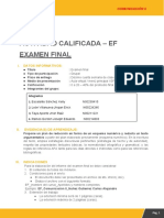 Actividad Calificada - Ef Examen Final: I. Datos Informativos