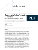 Causes Et Effets D'un Cadrage Sécuritaire