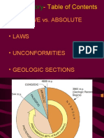 Relative vs. Absolute - Laws - Unconformities - Geologic Sections