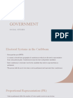 Caribbean Electoral Systems and Government Structures