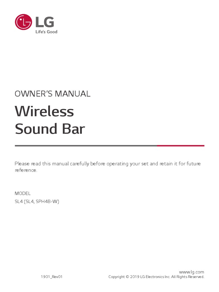 Wireless Sound Bar Owner'S Manual PDF Usb Flash Drive Bluetooth