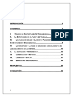 Monografía Sobre El Comportamiento Organizacional