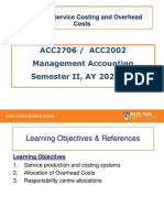 Lecture 4 S2 - AY2021 - Service and Overhead Costing - Student