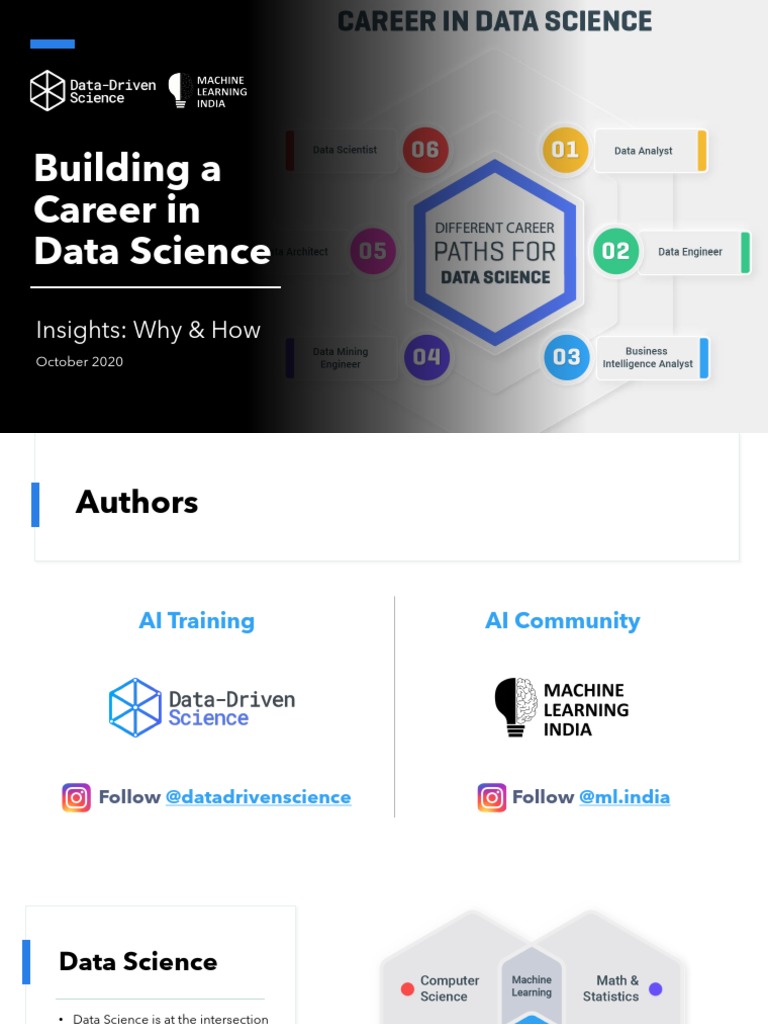 DDS MLI - Free Guide - Building A Career in Data Science | PDF | Data ...