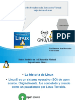 Redes Sociales en La Educación Virtual Bajo Sistema Linux: Bienvenidos