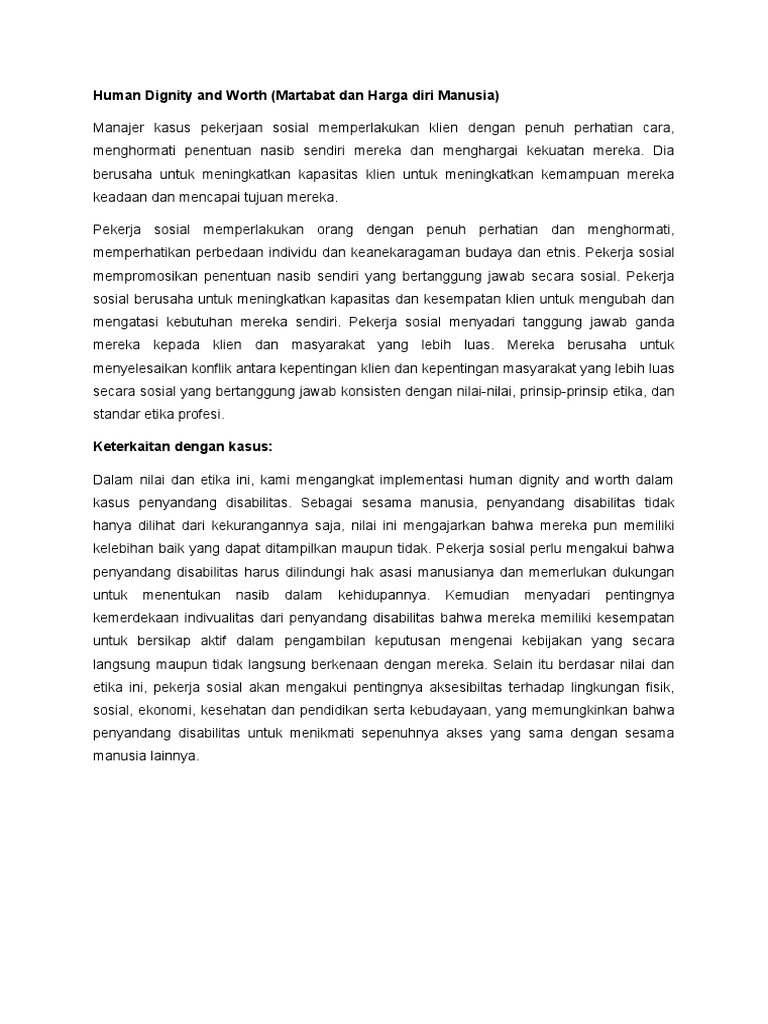 Human Dignity And Worth Pdf