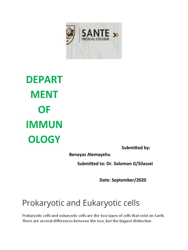 Prokaryotic and Eukaryotic Cells | PDF | Cell (Biology) | Bacteria