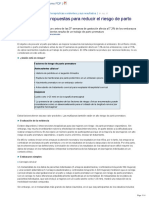 Intervenciones Propuestas para Reducir El Riesgo de Parto Prematuro