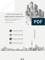 Graduation Defense PPT: Architectural Hand-Painted Wind