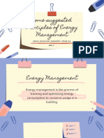 Some Suggested Principles of Energy Management