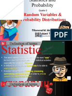 Random Variables & Probability Distributions: Quarter 3