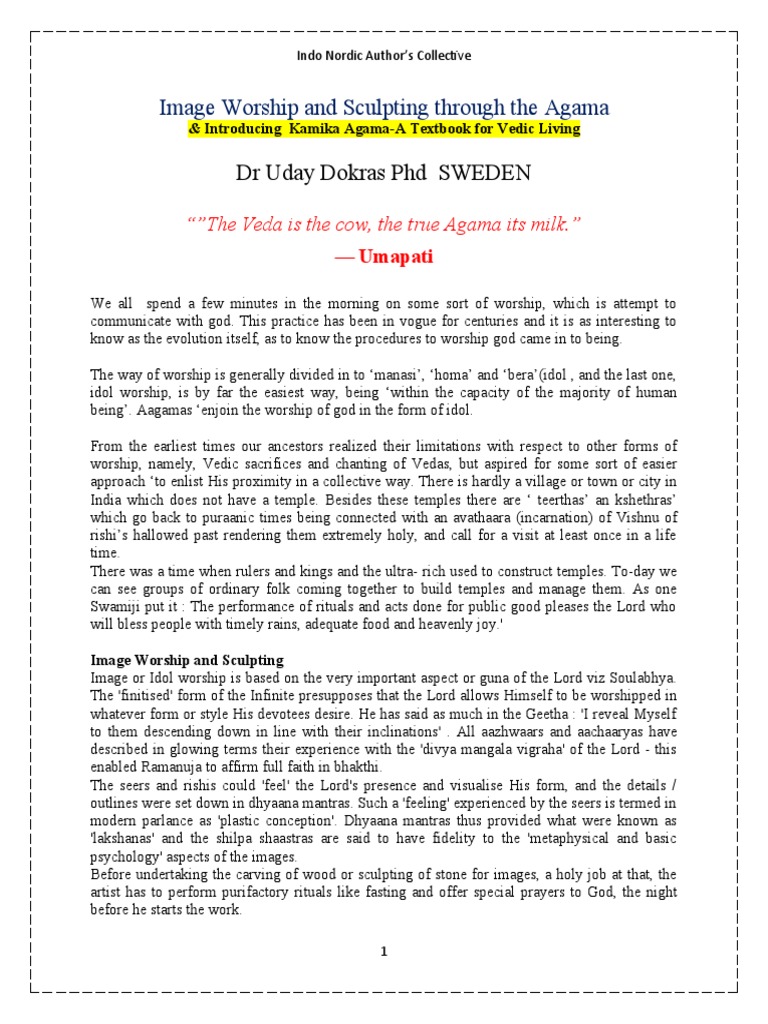 Understanding Agama and Temple Worship | PDF | Hindu Philosophy ...