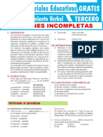 3.° Secundaria - Aptitud Verbal - Oraciones Incompletas (Material)