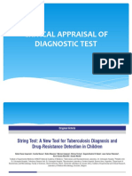 Critical Appraisal of Diagnostic Test