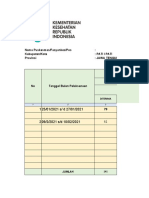 Pelaporan Logistik Vaksinasi COVID-19 Meja 3 PKM GEMBONG