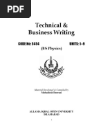 Technical and Business Writing