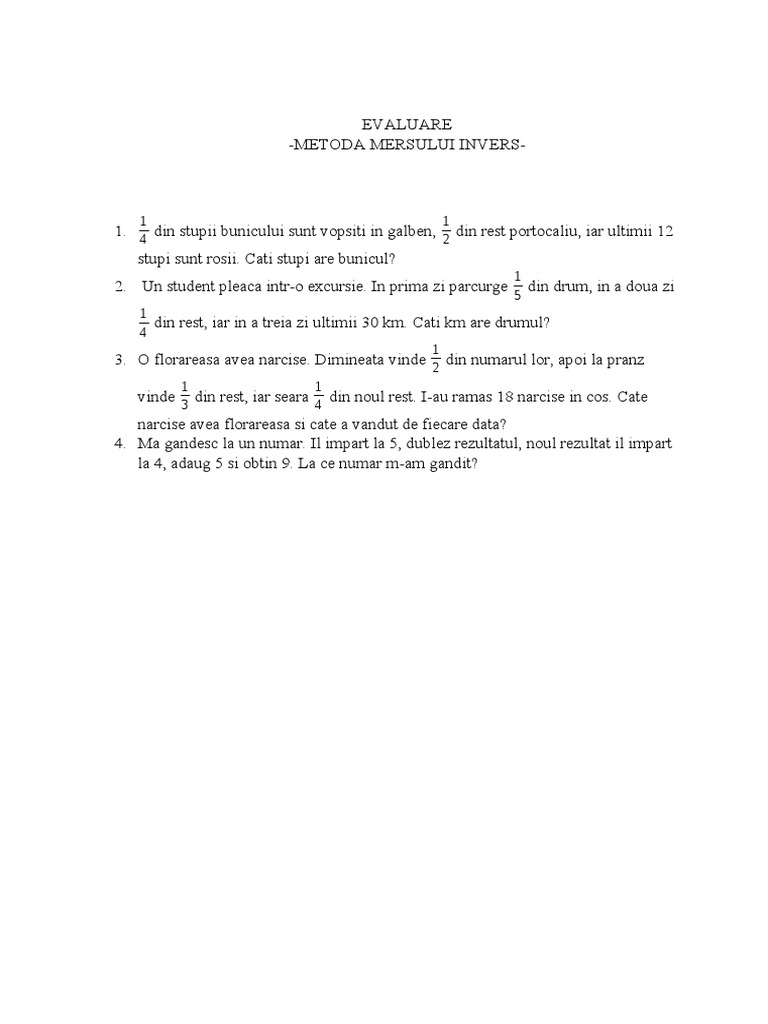 Test Mers Invers | PDF