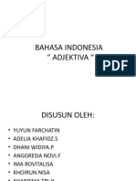 Bahasa Indonesia Adjektiva