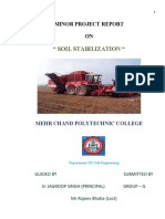 " Soil Stabilization ": Minor Project Report ON